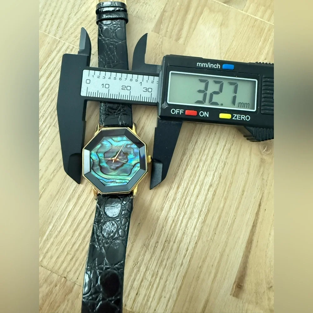 Vintage Vienna abalone octagon watch NEW BATTERY
